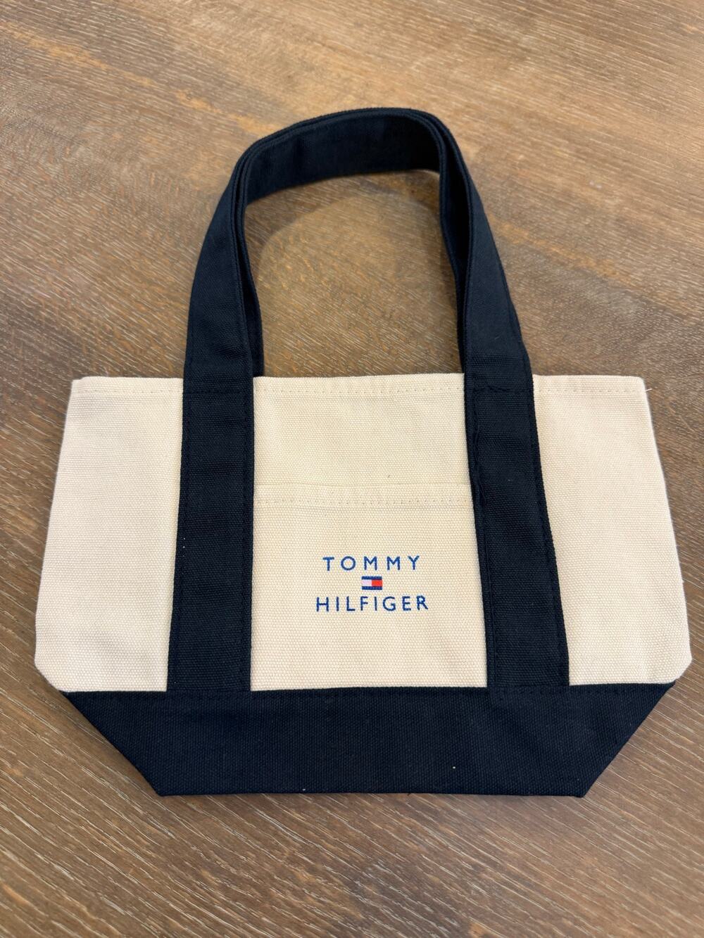 Tommy Hilfiger Mini blue and cream Tote Bag reusable Shopping bag